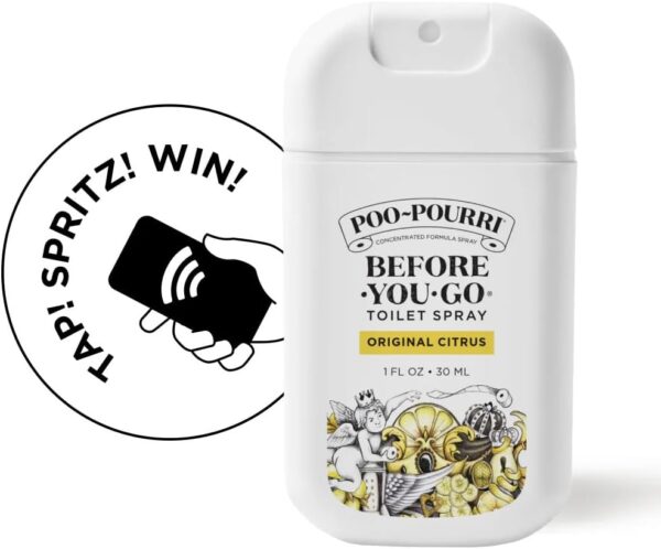 Poo-Pourri Before-You-Go Toilet Spray, Original Citrus, 1 Fl Oz Pocket Travel Size - Lemon, Bergamot and Lemongrass - Image 5