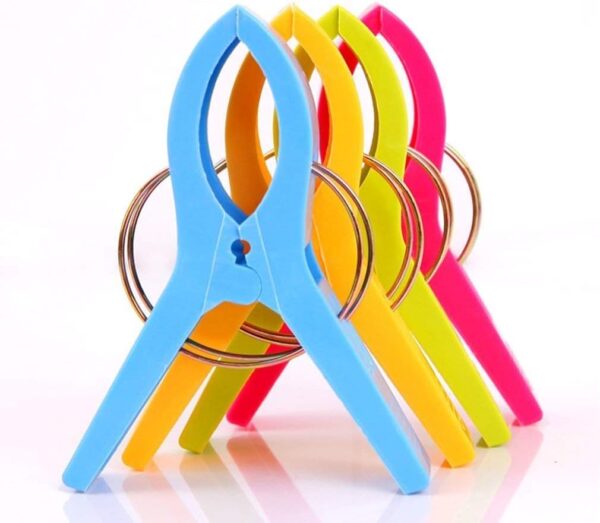 Danmu Beach Towel Clips, Beach Clips, Towel Clips for Beach Chairs Cruise, Heavy Duty Clothes Pins-Keep Your Towel from Blowing Away, Beach Accessories for Vacation Must Haves (Multicolor-8pcs) - Image 6