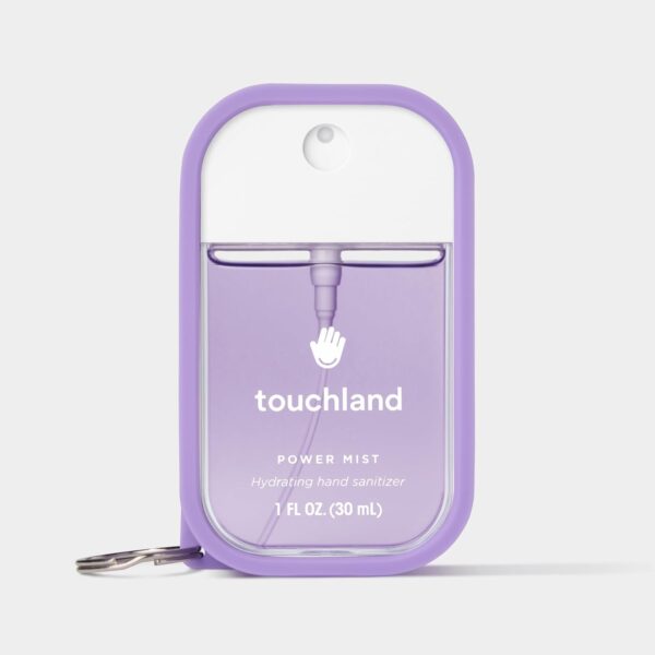 Touchland Hand Sanitizer Mist Case 1FL. OZ., Protective and Stylish Hand Sanitizer Spray Accessory, Silicone Case with Keyring, Purple Haze - Image 2