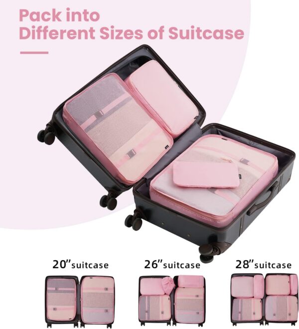 BAGAIL 8 Set/10 Set Packing Cubes Various Sizes Packing Organizer for Travel Accessories Luggage Carry On Suitcase - Image 7