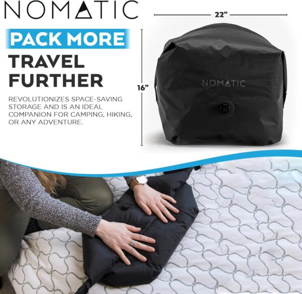 NOMATIC Vacuum Bag - Luggage Organizer Bags - Compression Packing Cubes - Luggage Organizer Bags and Travel Essentials (Black) - Image 6