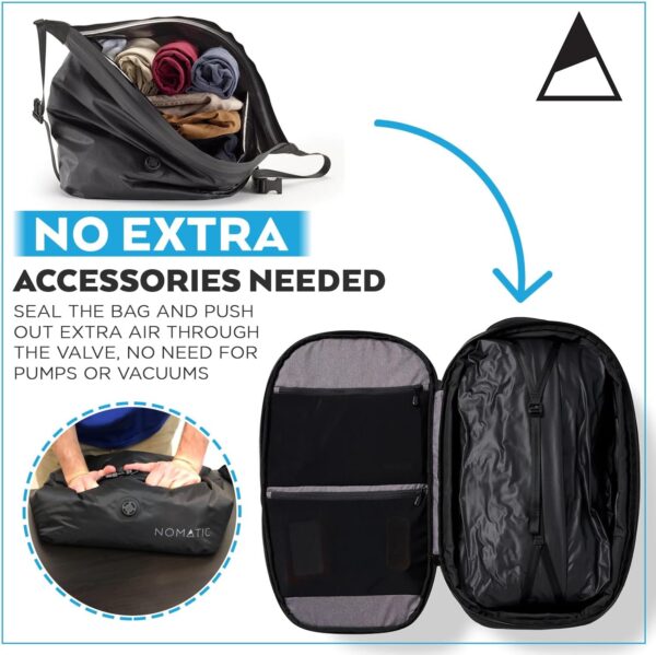 NOMATIC Vacuum Bag - Luggage Organizer Bags - Compression Packing Cubes - Luggage Organizer Bags and Travel Essentials (Black) - Image 7