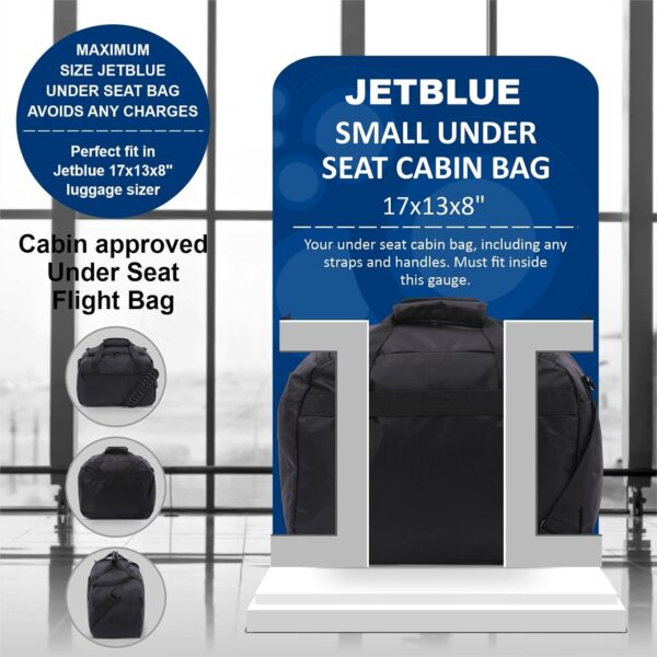 Aerolite Underseat 17x13x8” jetBlue Airline Maximum Size Carry On Holdall with 5 Year Guarantee, Premium Carry On Personal Item Eco-Friendly Travel Duffel Bag - Image 3