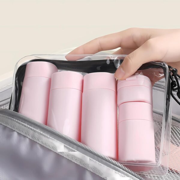 Suteng Travel Bottles for Toiletries, TSA Approved 5 Pack Travel Size Containers, Leak Proof Refillable Travel Accessories for Shampoo Conditioner, Portable Travel Bottles with Clear Toiletry Bag - Image 4