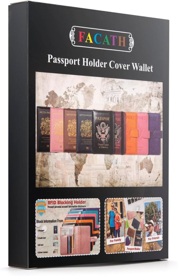 Passport Holder Cover Wallet Case Passport Cards Protector Leather Card Case Travel Accessories RFID Blocking Document Organizer - Image 8