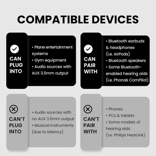 Avantree Relay - Premium Airplane Bluetooth 5.3 Adapter, Supports 2 AirPods or Headphones with aptX Adaptive, 3.5mm AUX Jack Wireless Audio Transmitter for Planes, Airline, Travel, TV - Image 3