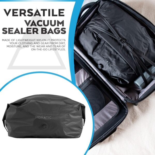 NOMATIC Vacuum Bag - Luggage Organizer Bags - Compression Packing Cubes - Luggage Organizer Bags and Travel Essentials (Black) - Image 4