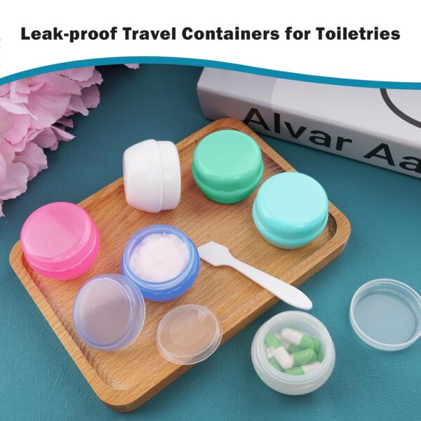 Cosywell Travel Containers Travel Size Containers for Toiletries Cream Jars 6PCS Refillable Leak-proof Travel Accessories with Lid for Lotion Cosmetic Makeup Body Cream - Image 6