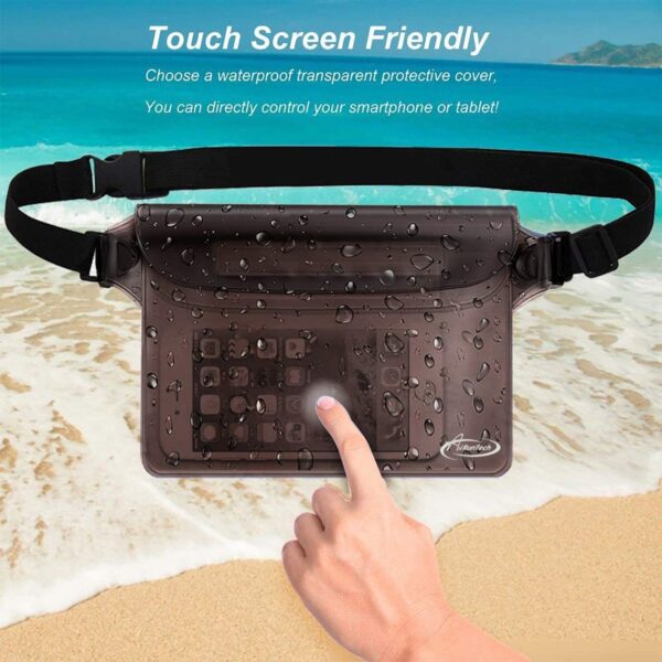 AiRunTech Waterproof Fanny Pack,Waterproof Pouch for Phone Passport Wallet Purse with Waist Strap,Floating Waterproof Bags for Travel Beach Swimming Kayaking Boating Pool Accessories - Image 6