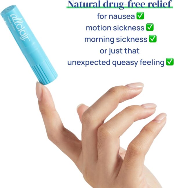 Nausea Relief Inhaler - All-Natural Remedy for Motion Sickness, Morning Sickness, Stress, and Queasiness - Fast-Acting, Drug-Free, Non-Drowsy & Portable Travel Essential - Pack of 2 Inhalers - Image 3