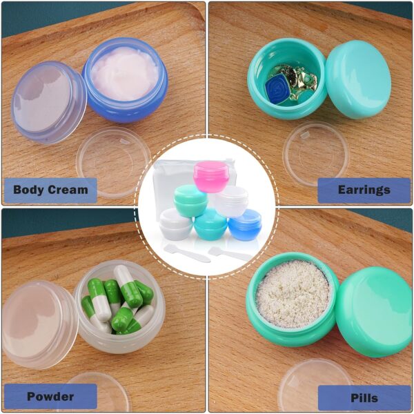 Cosywell Travel Containers Travel Size Containers for Toiletries Cream Jars 6PCS Refillable Leak-proof Travel Accessories with Lid for Lotion Cosmetic Makeup Body Cream - Image 5